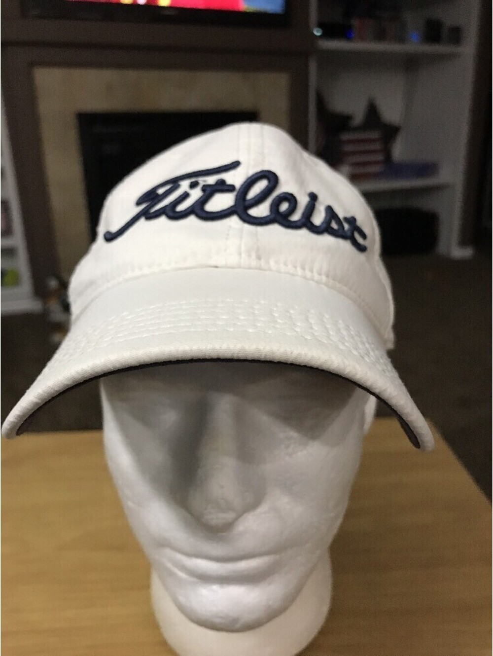 Titleist Golf Balls White Rugged Stained Baseball Cap Hat